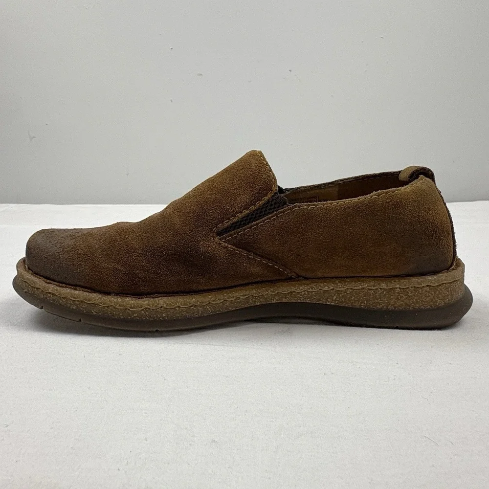 Born 8.5 Bryson Brown Distressed Suede Slip-On Casual Shoes Mens 8.5M EUC